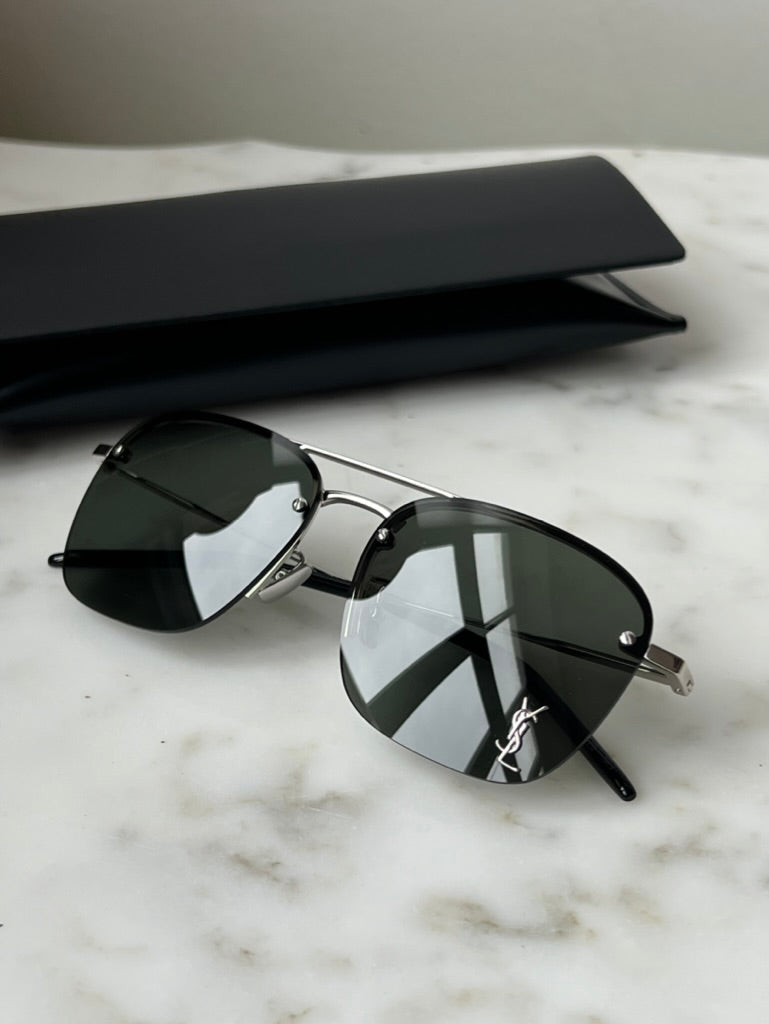 Saint Laurent SL309M Sunglasses in Silver