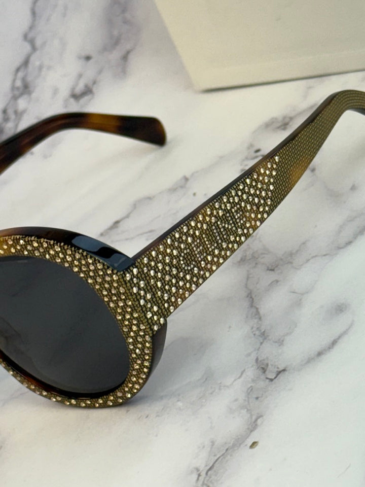 Celine CL4240IS Havana Brown Crystal Sunglasses