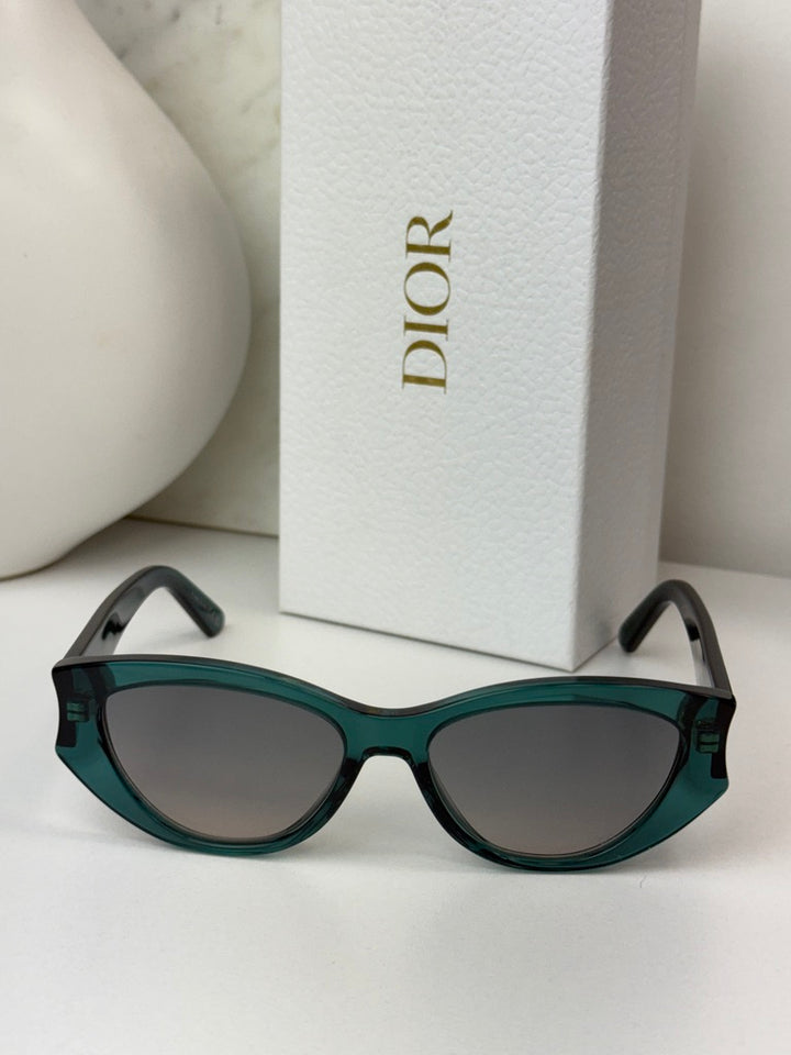 Dior DiorGlow B1I Cat Eye Sunglasses in Green