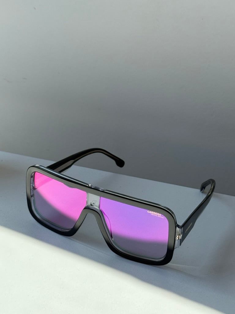 Carrera Flaglab 14 Oversized Aviator Sunglasses in Black
