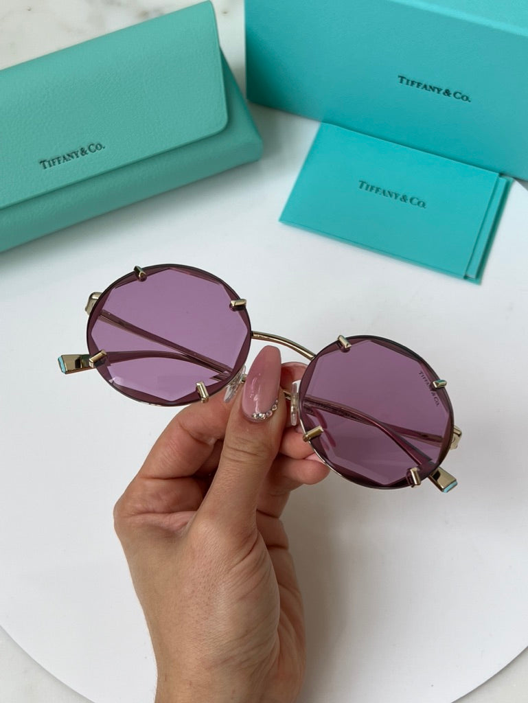 Tiffany & Co TF3091 Round Sunglasses in Pink