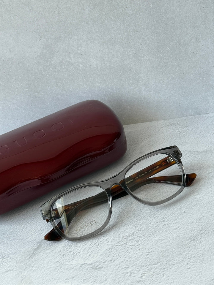 Gucci GG0004O Square Eyeglasses Frames in Grey