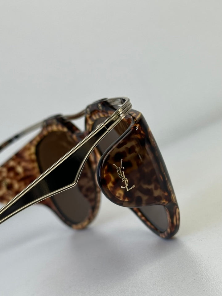 Saint Laurent SL M137 Amelia Sunglasses in Brown