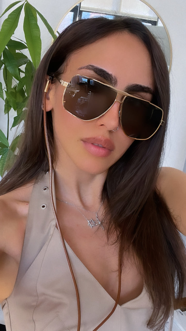 Celine CL4005FN Gafas de sol Marta marrones