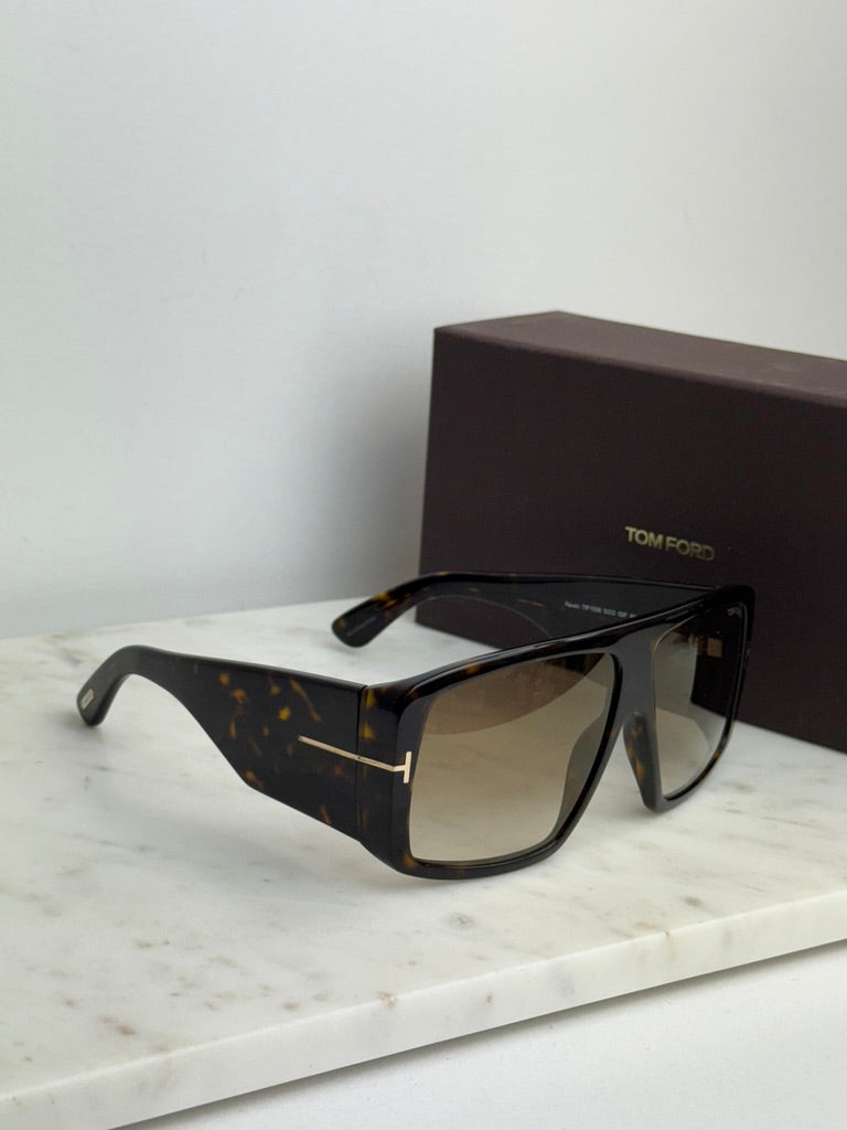 Tom Ford Raven FT1036 Sunglasses in Havana Brown Mirror