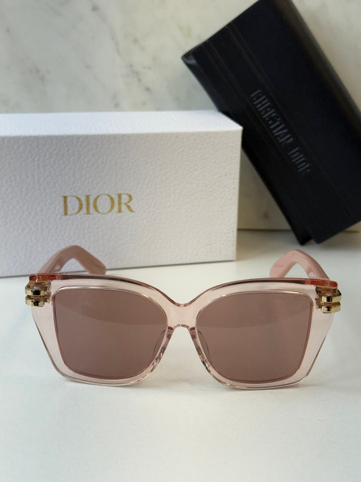 Dior CDior S1F Oversized Butterfly Sunglasses in Transparent Pink
