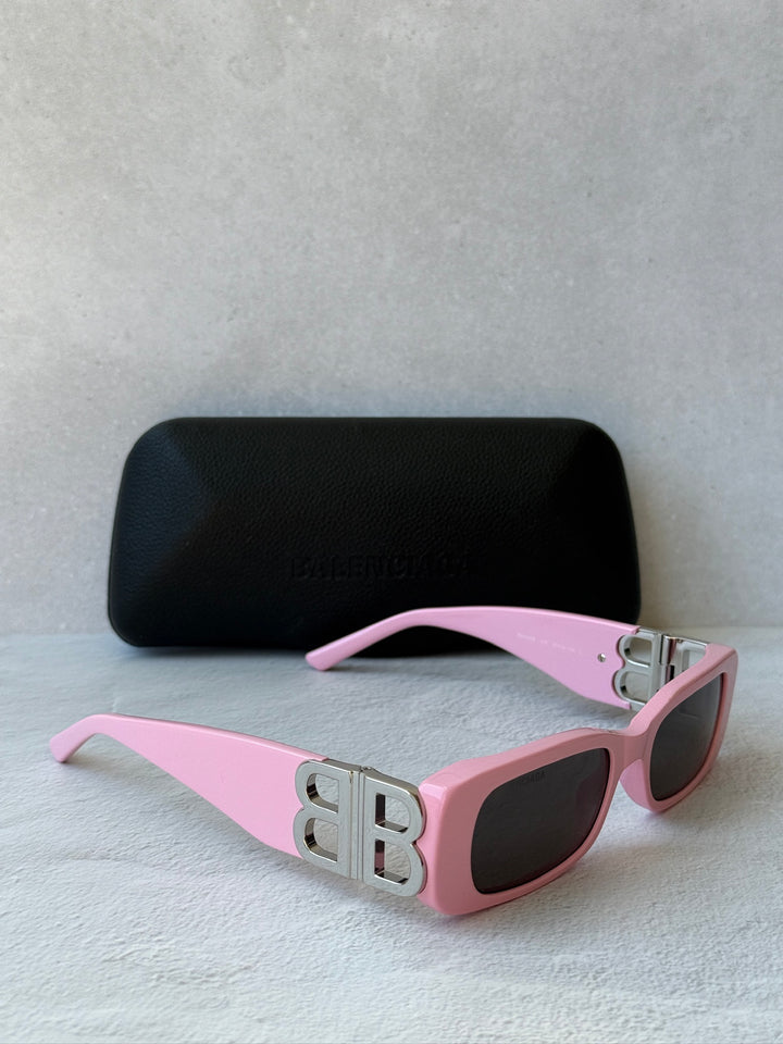 Balenciaga BB0096S Logo Sunglasses in Pink