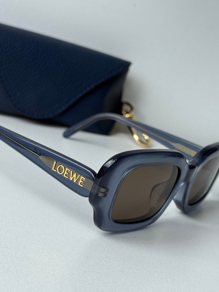 Loewe LW40158F Rectangular Sunglasses in Blue