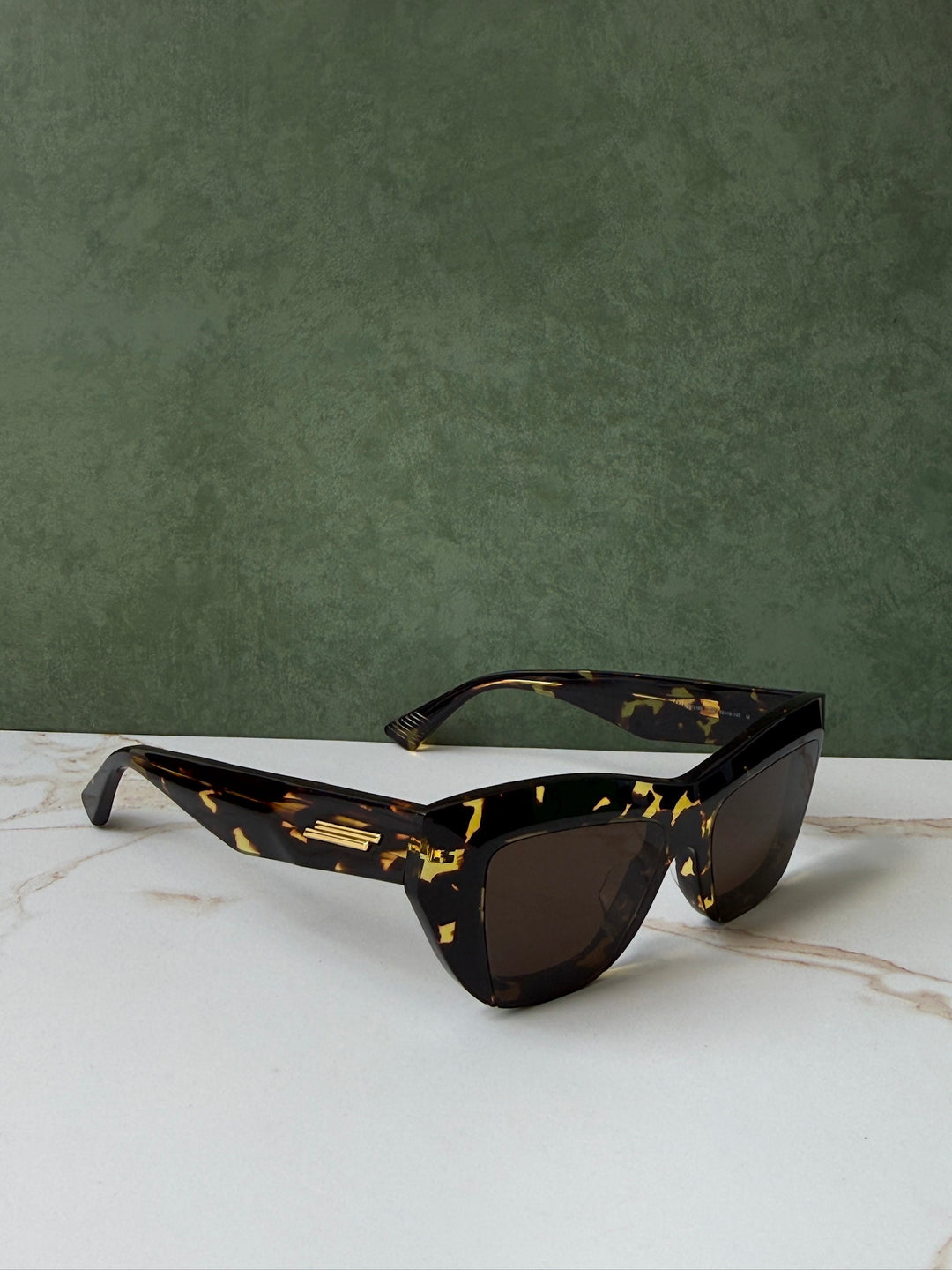 Bottega Veneta BV1218S Tortoise Brown Cat Eye Sunglasses