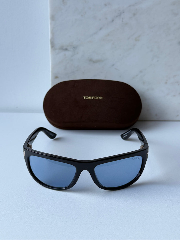 Tom Ford Anders FT1363 Mask Sunglasses in Black Blue