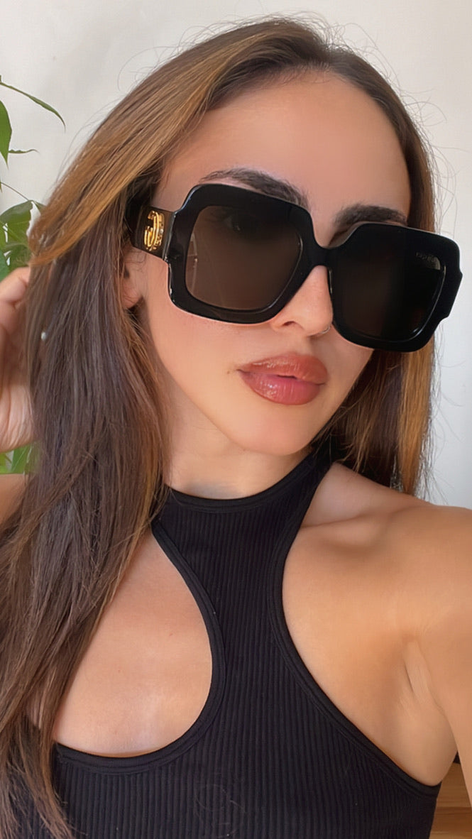 Gucci GG1547S Thick Rim Square Sunglasses in Black