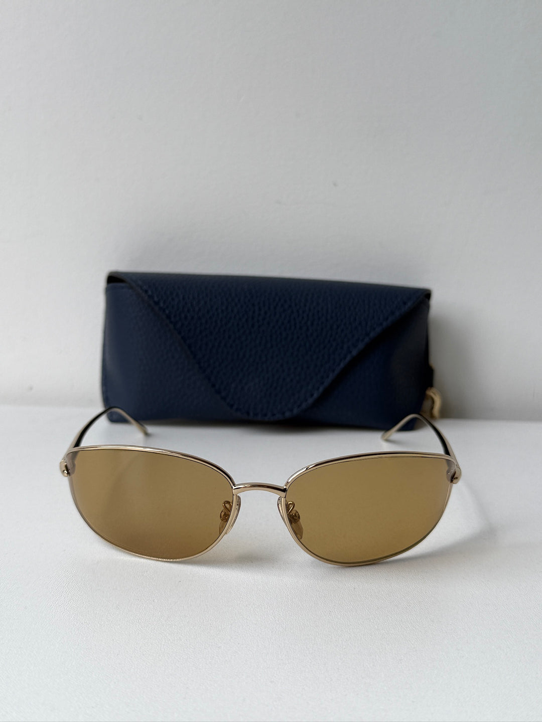 Loewe LW40164U Mask Sunglasses in Gold Brown