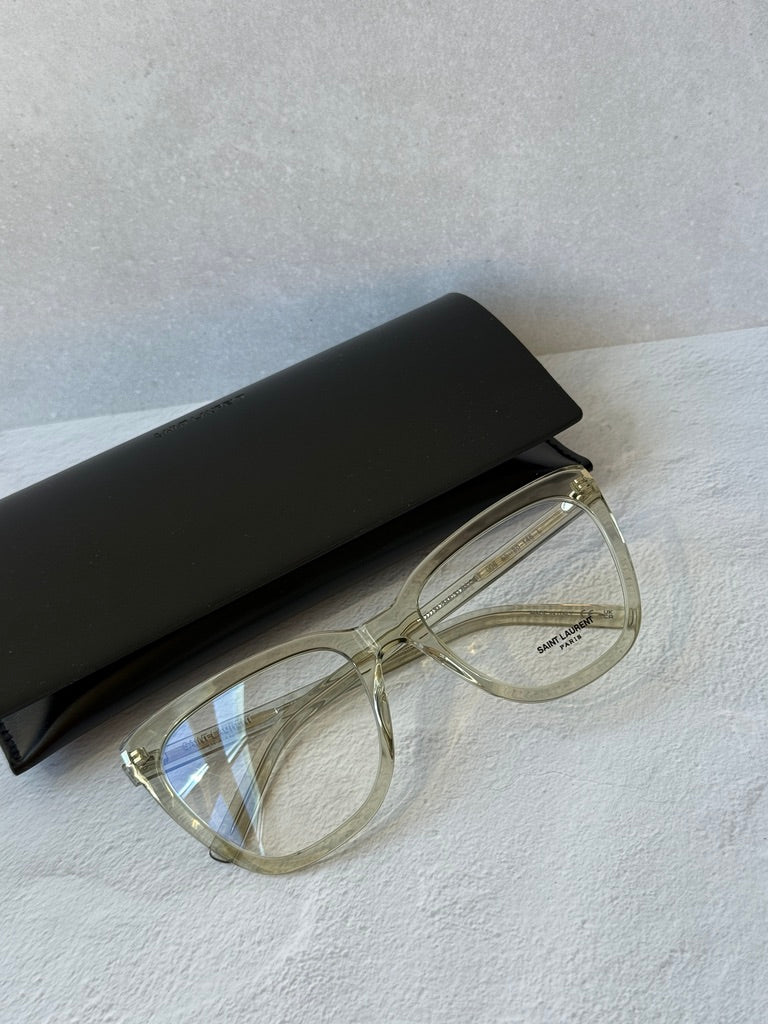 Monturas de anteojos Saint Laurent SL291 Mica Cat Eye en marrón