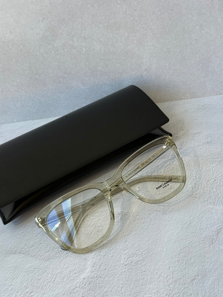 Monturas de anteojos Saint Laurent SL291 Mica Cat Eye en marrón