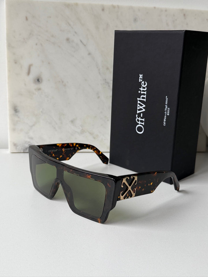 Off White Marion Sunglasses in Havana Brown