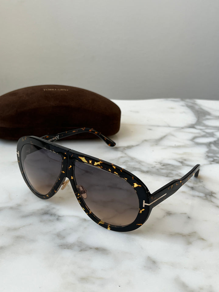 Tom Ford Troy FT0836 Tortoise Aviator Sunglasses