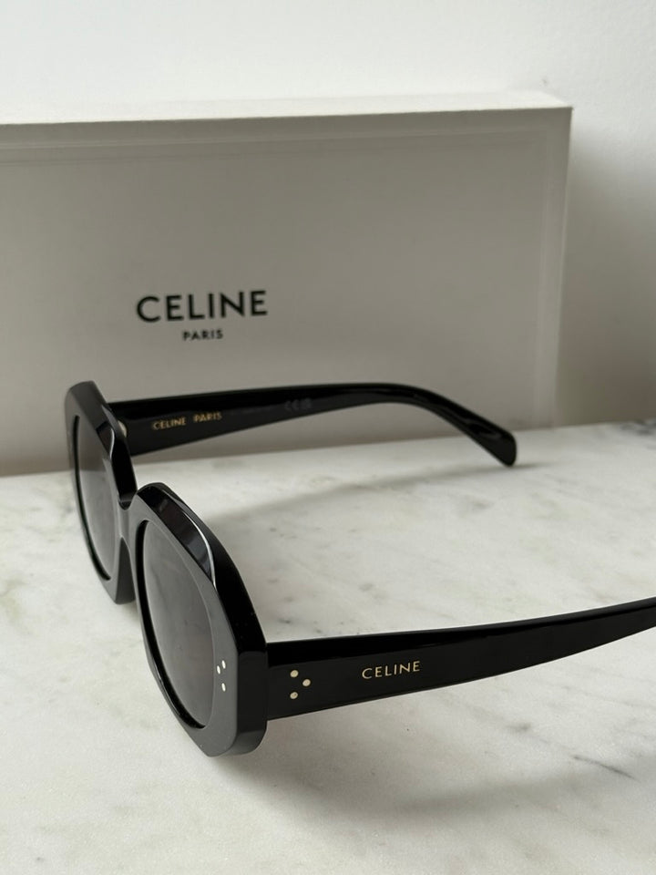 Celine CL40319F Black 3 Dots Geometric Sunglasses