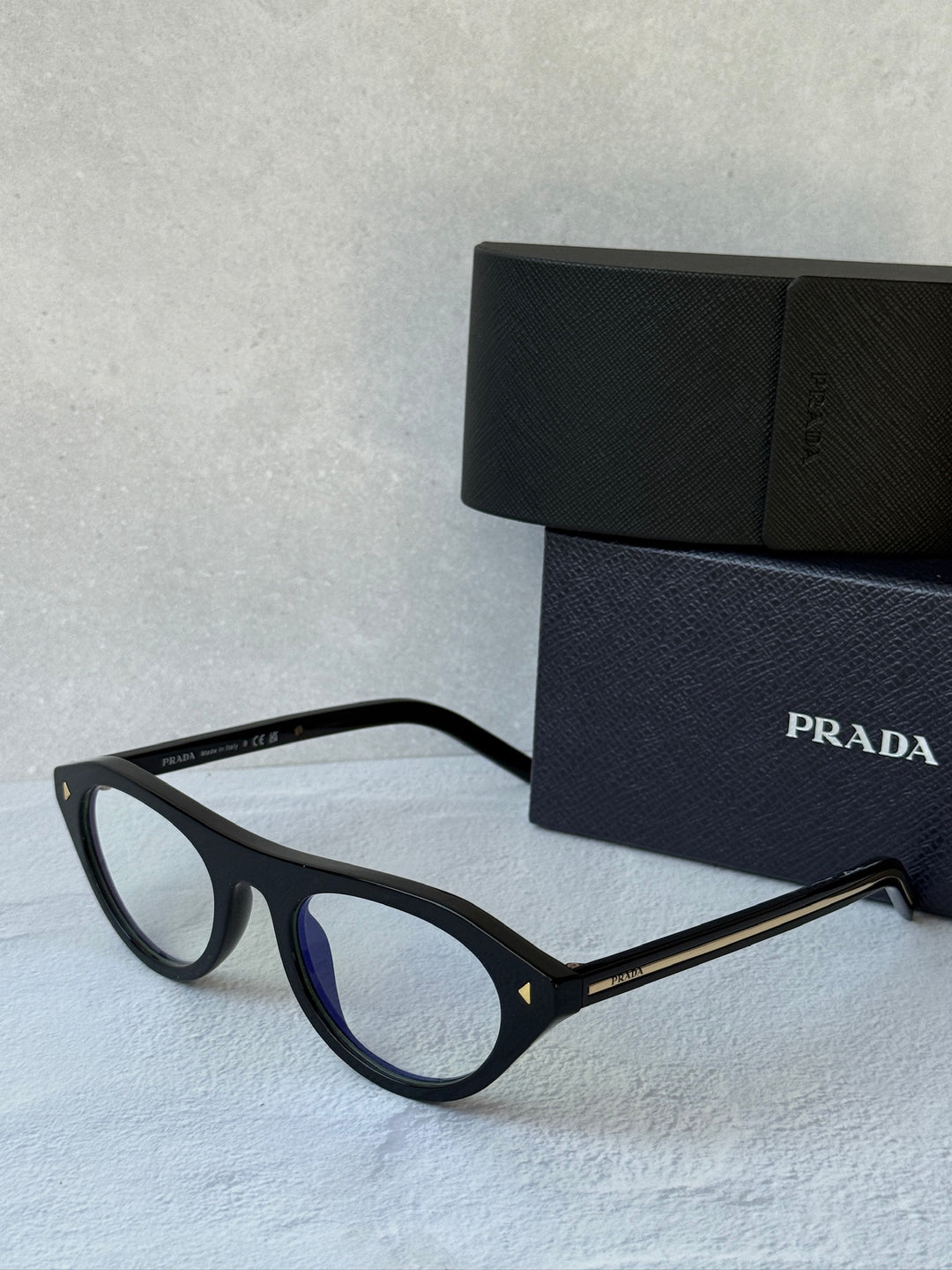 Prada PR B15S Black Bluelight Sunglasses