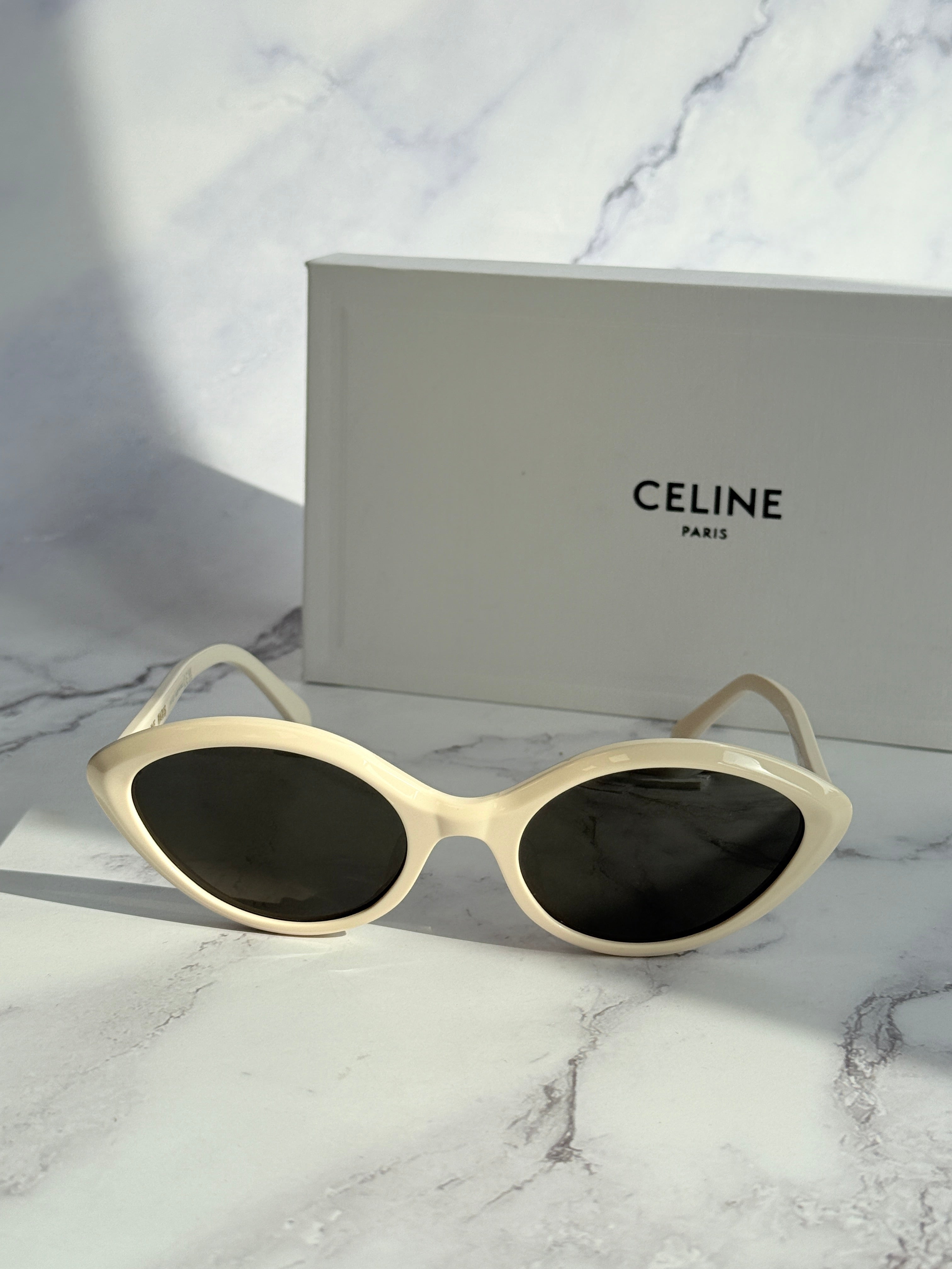 Celine CL40264U Ivory Cat Eye Sunglasses – Designer Daydream