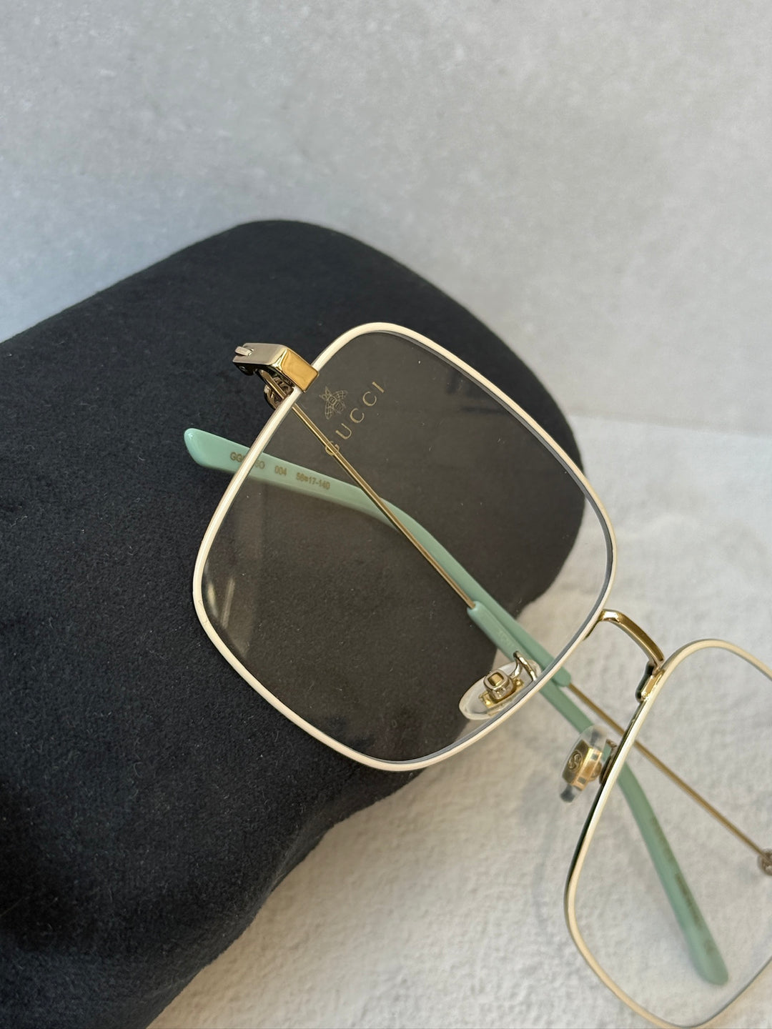 Gucci GG0445O Eyeglasses Frames in Gold Blue