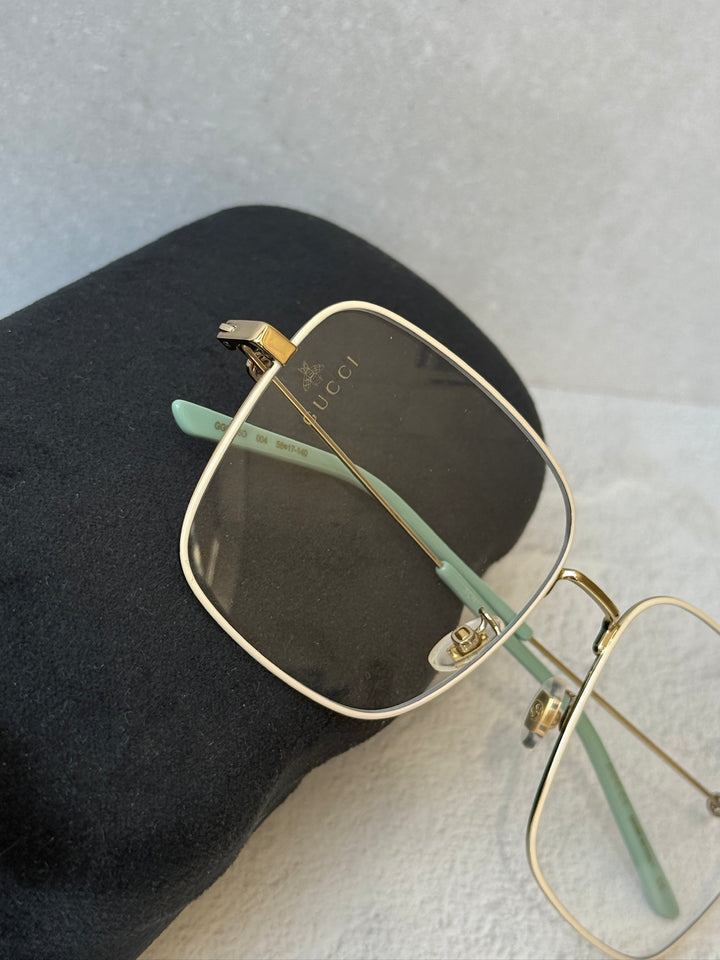 Gucci GG0445O Eyeglasses Frames in Gold Blue