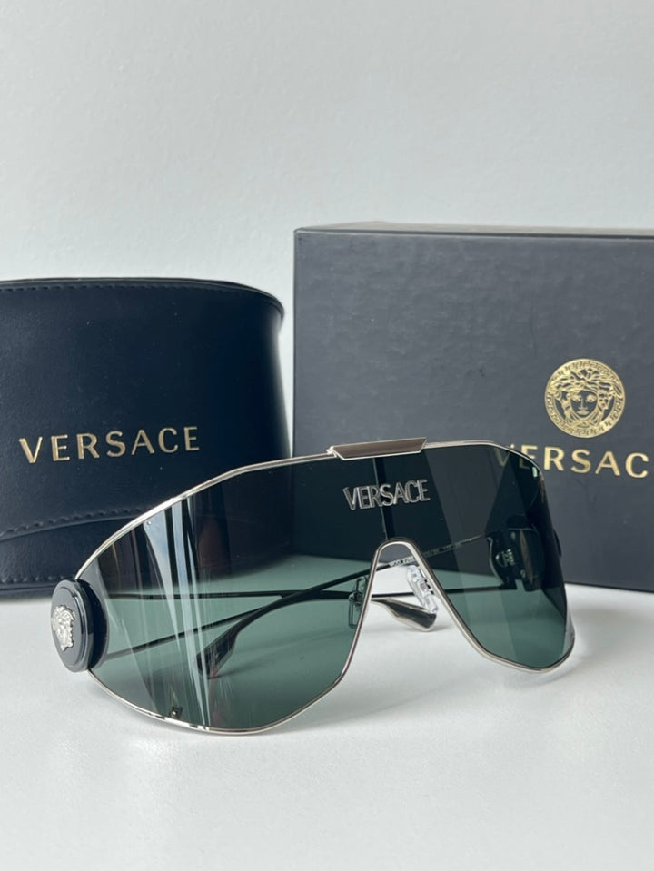 Versace VE2268 Shield Sunglasses in Silver