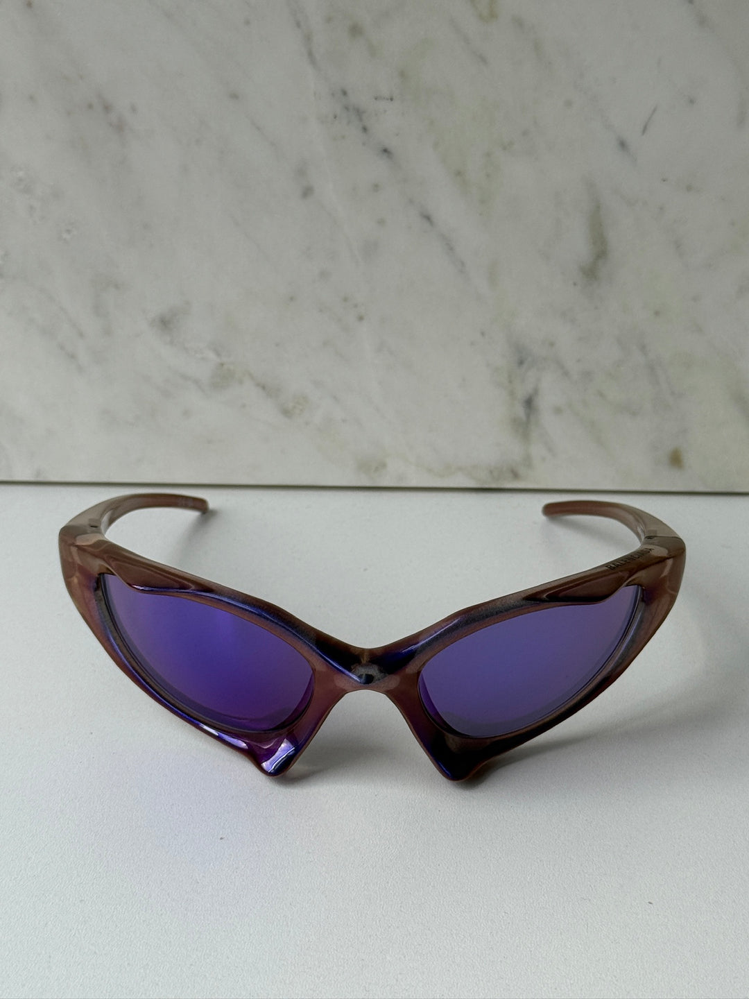Balenciaga BB0352S Sunglasses in Violet Mirror