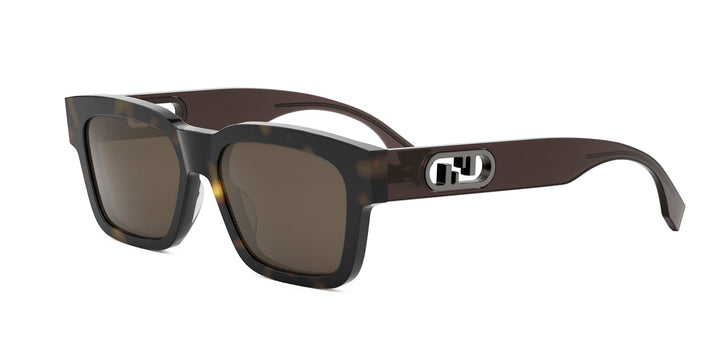 Fendi FE40107I Brown Logo Square Sunglasses