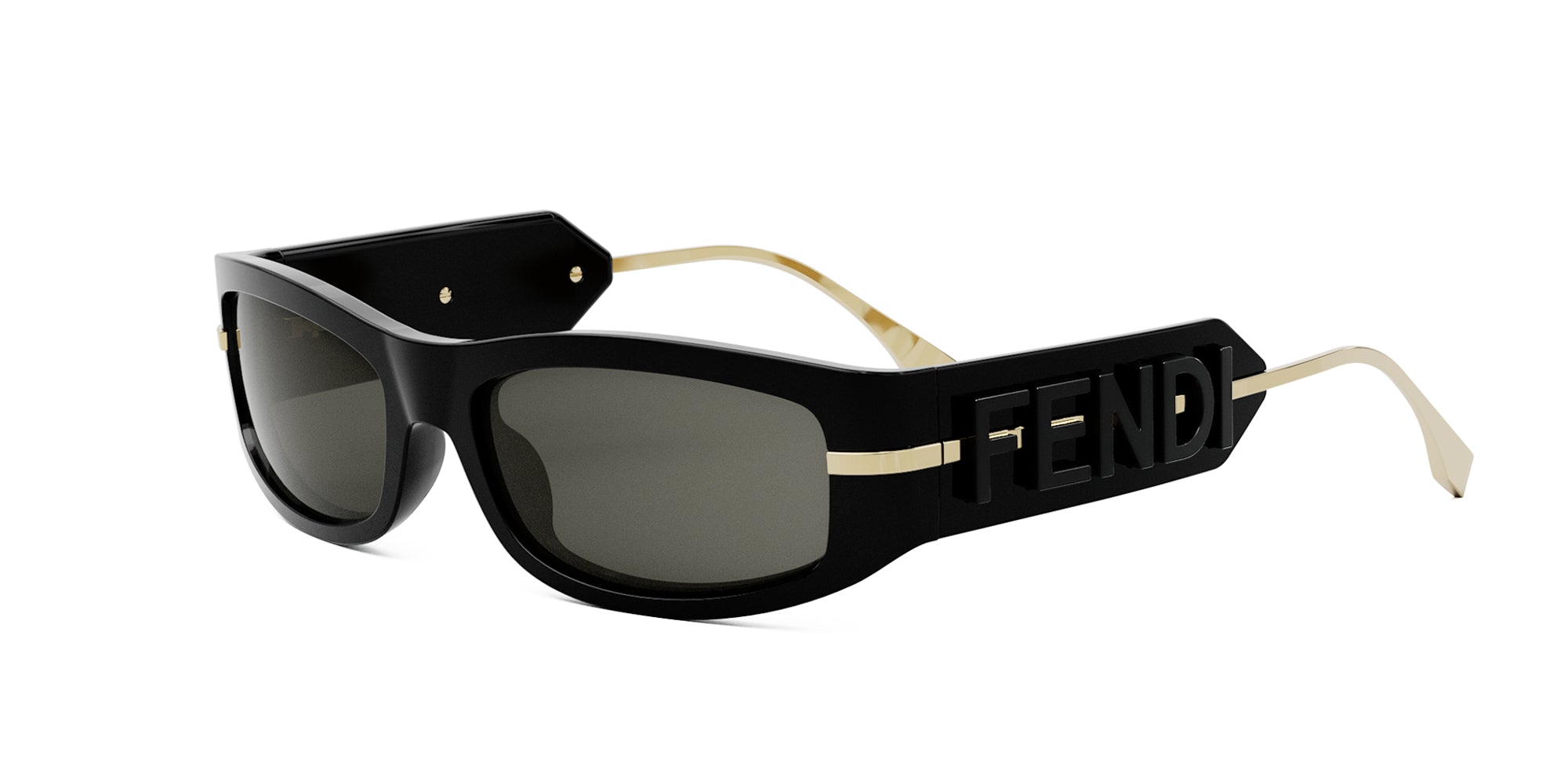 Fendi FE40120I Fendigraphy Black Wrap Sunglasses – Designer Daydream