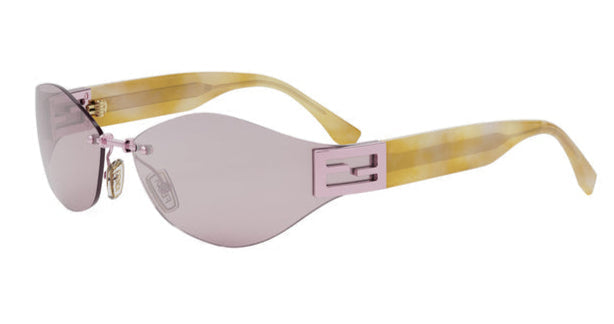 Fendi Baguette FE40159U Rimless Sunglasses in Pink