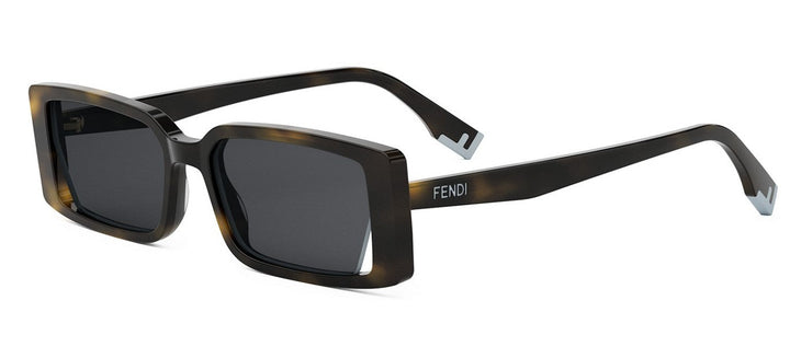 Fendi FE40040U Gafas de sol redondas negras con espejo 