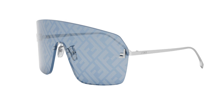 Fendi FE4121US First Crystal Mask Sunglasses in Blue Logo Mirror