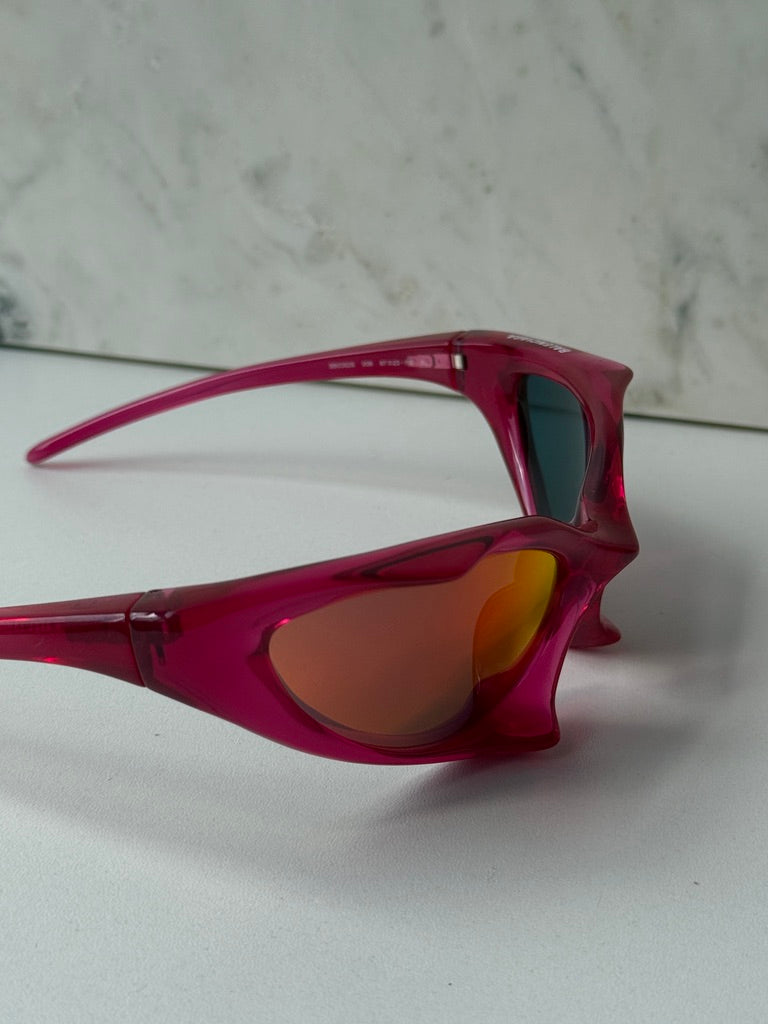 Balenciaga BB0352S Sunglasses in Red Mirror