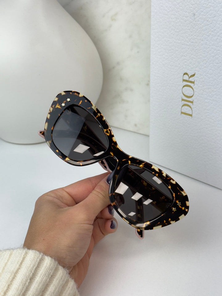 Dior Pacific B3U Cat Eye Sunglasses in Havana Brown Pink