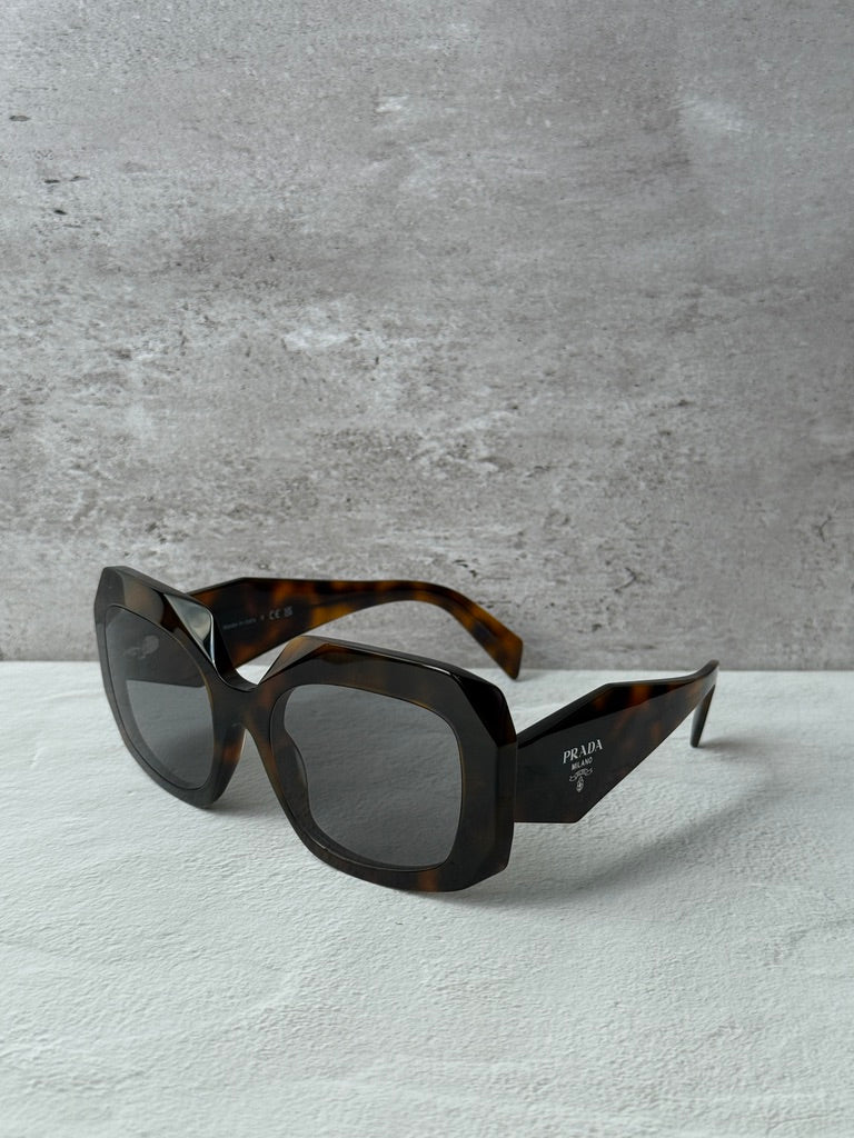 Prada PR B23S Thick Rim Sunglasses in Brown