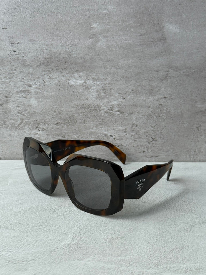 Prada PR B23S Thick Rim Sunglasses in Brown
