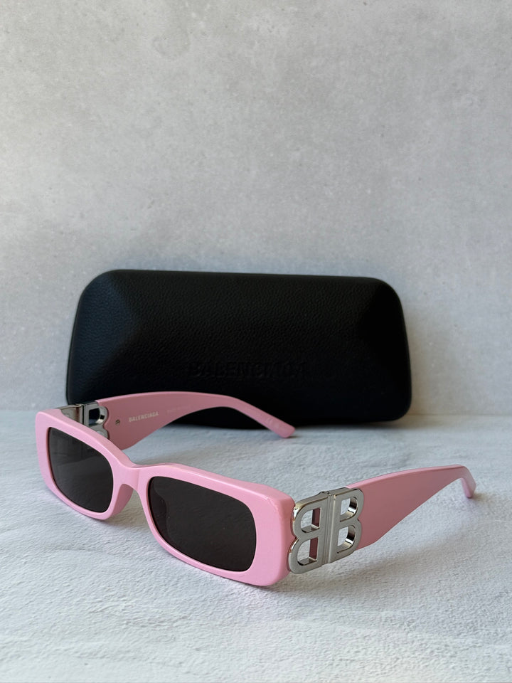 Balenciaga BB0096S Logo Sunglasses in Pink