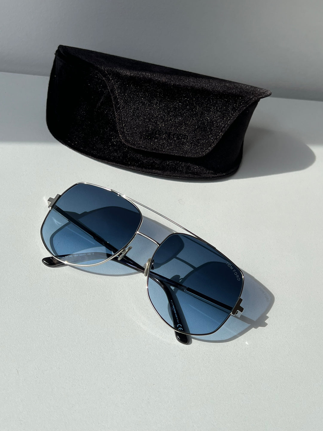 Tom Ford Lennox FT0783 Aviator Sunglasses in Blue Lens