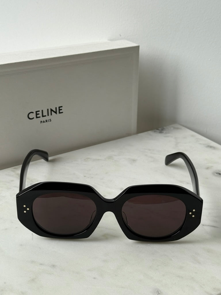 Celine CL40319F Black 3 Dots Geometric Sunglasses