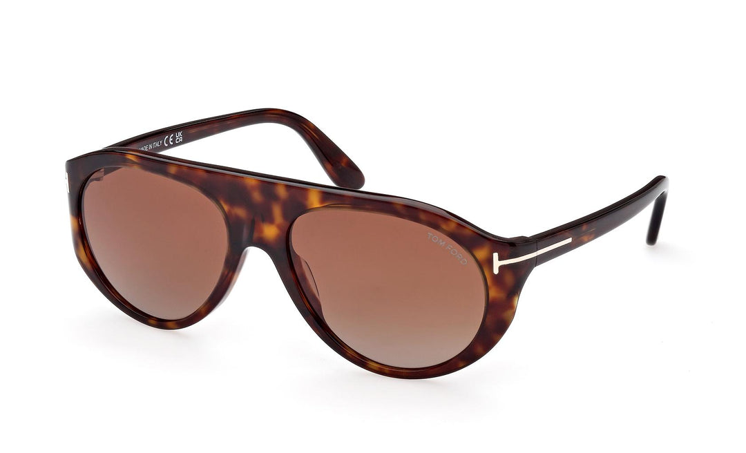 Havana brown aviator sunglasses with tinted lenses