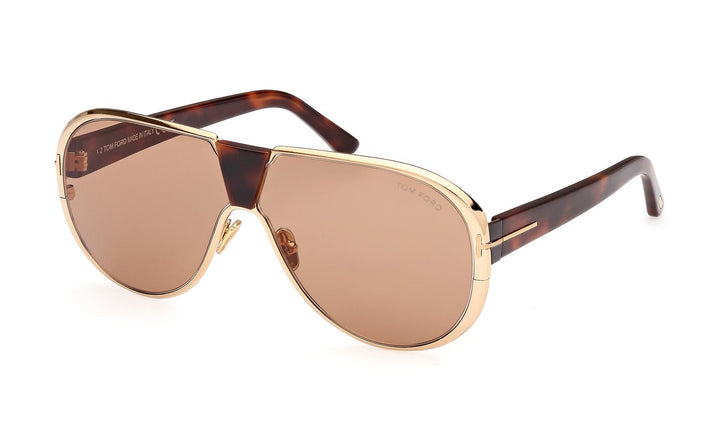 Tom Ford Vincenzo FT1072 Aviator Sunglasses in Gold Brown