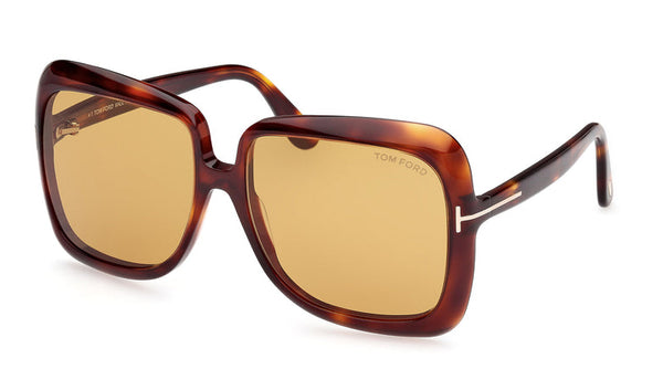 Tom Ford Lorelai FT1156 Oversized Sunglasses in Brown Yellow Tint