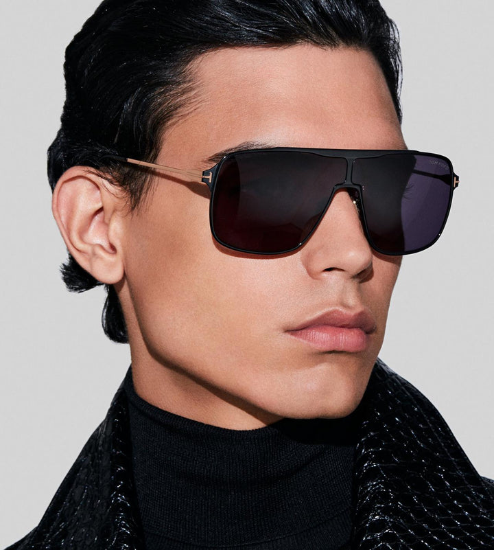 Tom Ford Zappa FT1173 Aviator Sunglasses in Black - Product Image 3 - Designer Daydream