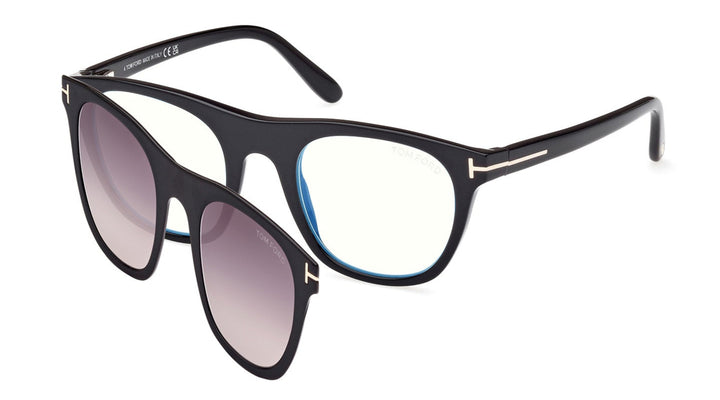 Tom Ford FT5895-B Clip On Sunglasses in Black