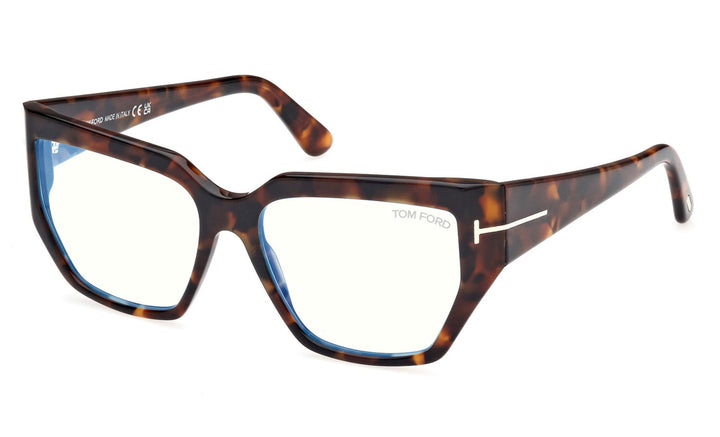 Tom Ford FT5951-B Oversized Havana Bluelight Frames