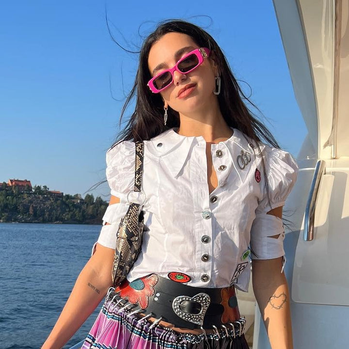 Balenciaga BB0096S Logo Sunglasses in Pink