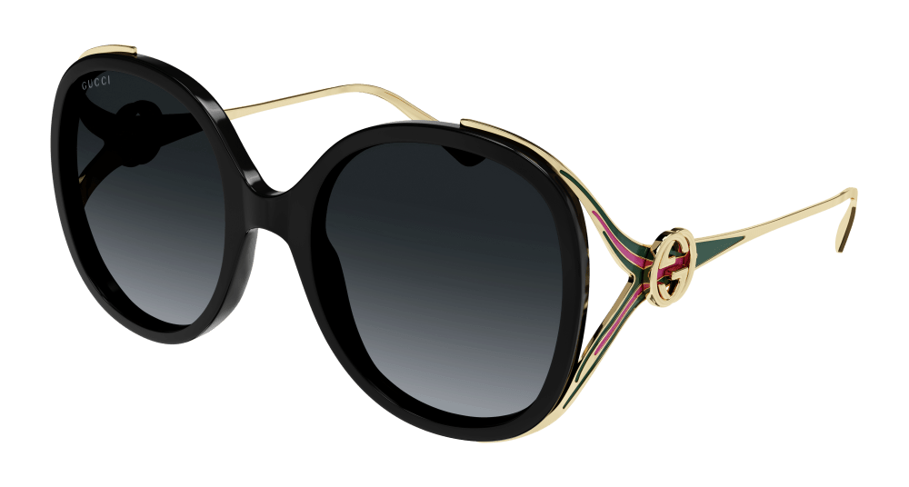 Gucci GG0226SK Oval Cutout Sunglasses in Black Pink