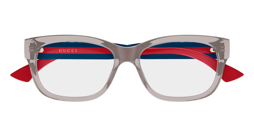 Gucci GG0278ON Transparent Grey Striped Leg Frames