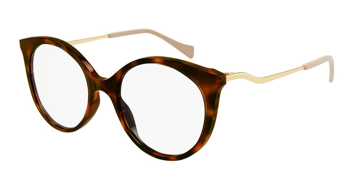 Gucci GG1009O Rounded Cat Eye Frames in Havana Brown