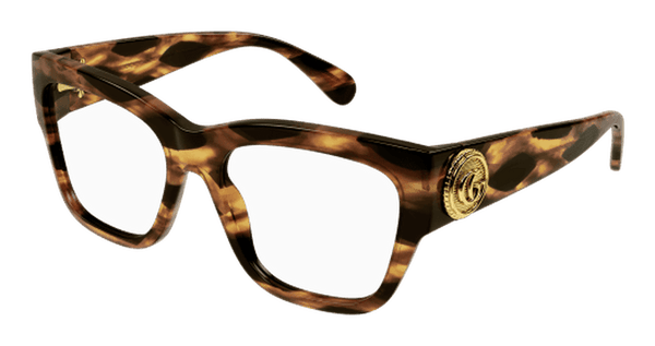 Gucci GG1410O Thick Rim Cat Eye Frames in Havana